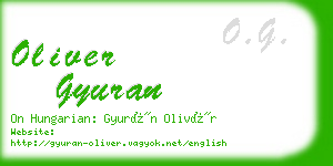 oliver gyuran business card